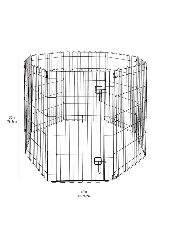 KittuPet سياج معدني لتمارين الكلاب من كيتو بيت، مزود ببوابة، مناسب لجميع أنواع السلالات الصغيرة والجراء والكلاب التي يصل طولها إلى 30 بوصة. - Image 5